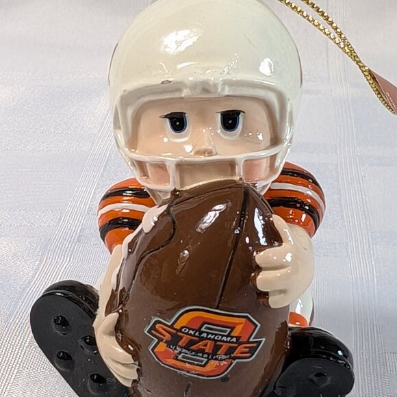 OKLAHOMA STATE UNIVERSITY COWBOYS OSU FOOTBALL NCAA CHRISTMAS ORNAMENT DECOR NOS - Picture 14 of 16